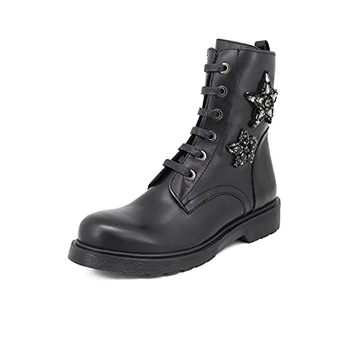 QUEEN HELENA Stiefeletten aus Leder für Damen IFL20-2360 (Schwarz, numeric_36) von QUEEN HELENA