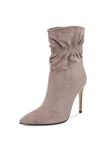 QUEEN HELENA K2014 Stiefeletten mit Stiletto-Absatz, lässig, elegant, spitz, mit Reißverschluss für Damen, K2084 Khaki, 40 EU QUEEN HELENA K2014 Stiefeletten mit Stiletto-Absatz, lässig, elegant, spitz, mit Reißverschluss für Damen, K2084 Khaki, 40 EU von QUEEN HELENA