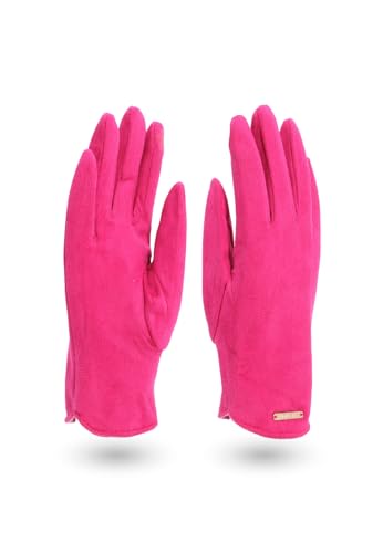 QUEEN HELENA Warme Winterhandschuhe aus Wildleder für Damen G22-8 Einheitsgröße von QUEEN HELENA