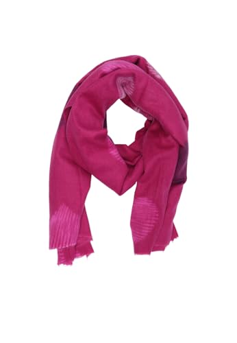 QUEEN HELENA Warmer Gemusterte Winterschal Loop-Schal für Damen SC210 fuchsia, Einheitsgröße von QUEEN HELENA