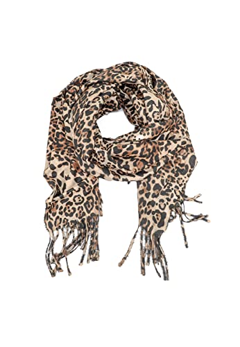 QUEEN HELENA Winter Damen Schals SC06 Leopard, Einheitsgröße von QUEEN HELENA