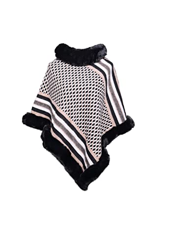 QUEEN HELENA Winterponcho Weicher Winter Poncho mit Fell Umhang Umhüllung Schal Pelzmantel Eleganter Damen MT02, mc-6-1 schwarz, Einheitsgröße QUEEN HELENA Winterponcho Weicher Winter Poncho mit Fell Umhang Umhüllung Schal Pelzmantel Eleganter Damen MT02, mc-6-1 schwarz, Einheitsgröße von QUEEN HELENA