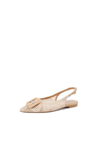 QUEEN HELENA ZM9997 Elegante Ballerinas mit Riemen, für Damen, beige, 37 EU von QUEEN HELENA