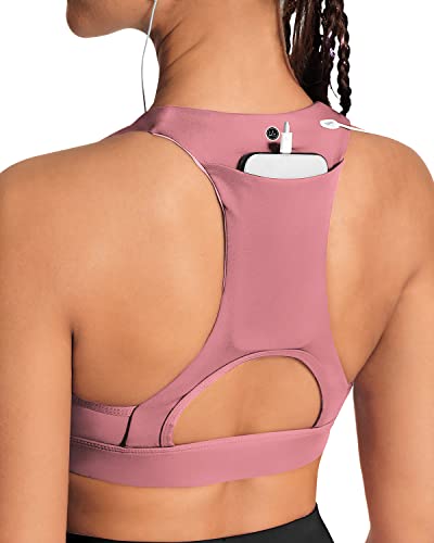 QUEENIEKE Damen Medium Support Riemchen Zurück Energy Sport BH Baumwolle Gefühl Farbe Rosa Tasche Größe XL von QUEENIEKE