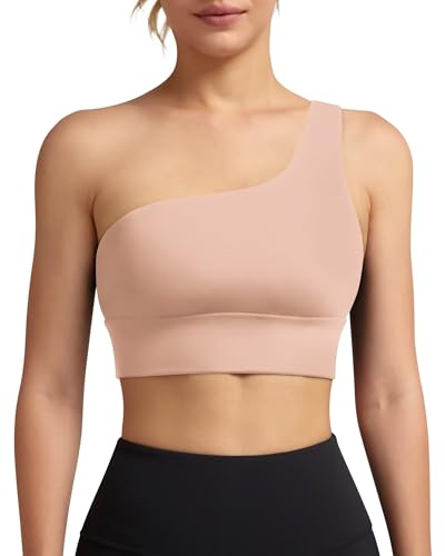 QUEENIEKE Damen-Sport-BH, einschultrig, mit Riemen, Yoga-BHs, niedlich, niedrige Stütze, #1-Pearl Blush, X-Large QUEENIEKE Damen-Sport-BH, einschultrig, mit Riemen, Yoga-BHs, niedlich, niedrige Stütze, #1-Pearl Blush, X-Large von QUEENIEKE