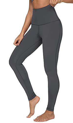 QUEENIEKE Sportleggings für Damen, Hohe Taillen Blickdicht Bauchweg Yoga Leggings für Laufen Fitness (Meteoritgrau, S) von QUEENIEKE