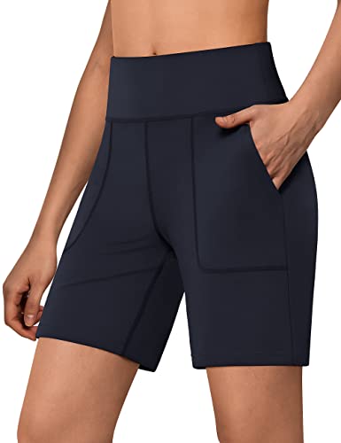 QUEENIEKE Sporthose Damen Kurz Hose, Laufshorts, Radlerhose für den Sommer, atmungsaktiv mit Taschen, geeignet für Jogging, Fitness und Gym Größe M Farbe Bijou Blau UK von QUEENIEKE