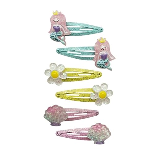 Blumenclip Mädchen Kinder Haarnadeln Glitzer Cartoon Haarspange Herz mit Glitzer Handgefertigte Haarnadeln Haarnadeln von QUEENYARD