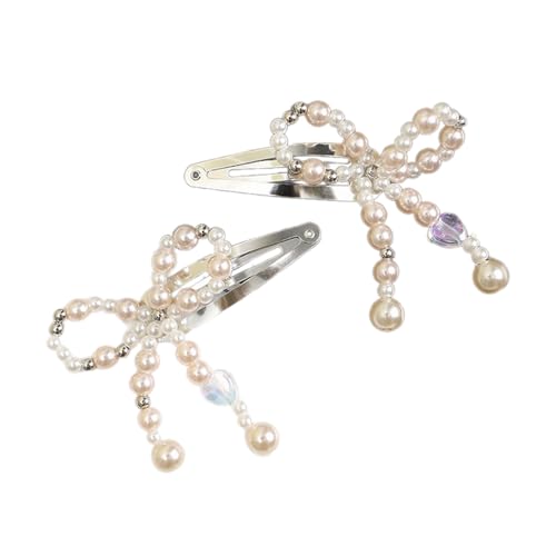 Elegante Haarspange mit Perlenschleife, französische Haarschleifen, Kopfschmuck, Haarschmuck für Damen von QUEENYARD