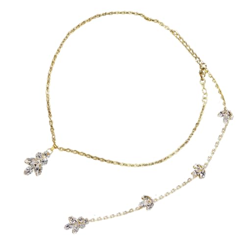 Elegante Strass-Halskette für Damen, funkelnde Kristalle, Brautkette, Hochzeit, Abendkleid, Schmuck, Körperkette Elegante Strass-Halskette für Damen, funkelnde Kristalle, Brautkette, Hochzeit, Abendkleid, Schmuck, Körperkette von QUEENYARD