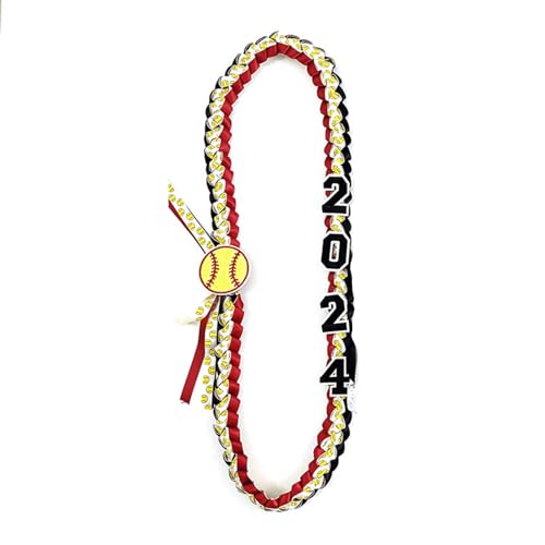 QUEENYARD 2024 Jahr Charm Ribbon Halskette Nützliche Graduation Geflochtene Halskette mit Geldgeschenk für Schule und College Abschluss, As Shown, Polyester-Gurtband von QUEENYARD
