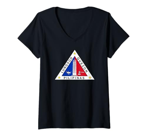 Damen Quezon City Philippinen-Flaggen-Siegel T-Shirt mit V-Ausschnitt Damen Quezon City Philippinen-Flaggen-Siegel T-Shirt mit V-Ausschnitt von QUEZON CITY PHILIPPINES FLAG SEAL