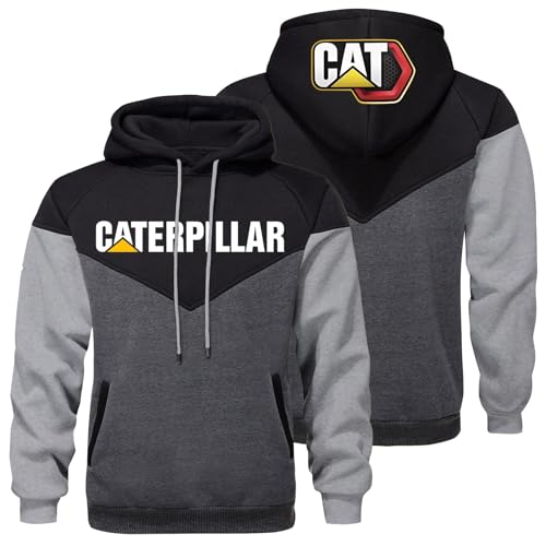 QUIFUN Hoodie Jacke Herren mit Kapuze in Bekleidung Ca.ter-pillar, Kapuze Sweatshirts Reißverschluss, Vintage Hoodie Jacke Unisex Sweatjacke, Casual Hoodie von QUIFUN