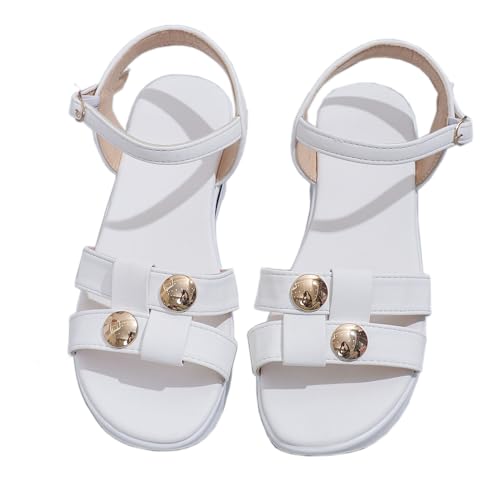 QUINTO Keilsandalen für Frauen, Damen Plateau Keilsandalen Offene Zehe Knöchelriemen Schnalle Plateausandalen Lässige Sommerkleid Schuhe,Weiß,37 von QUINTO