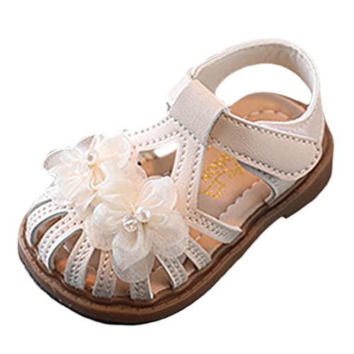 Mädchen Sandalen Sommer Rosa Liebe Prinzessin Schuhe Mädchen Sport Sandalen Sandalen Kinder 36 (Beige, 21 Infant) von QUINTRA