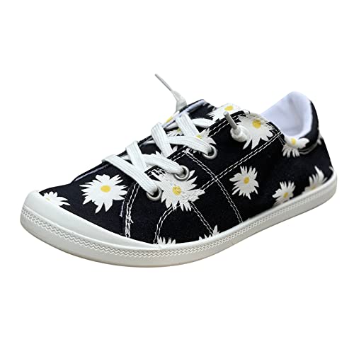 QUINTRA Damenschuhe Mode Blumen Freizeitschuhe Flache Sohlen weiche Sohlen Bequeme Freizeitschuhe Luftkissen Schuhe Damen von QUINTRA