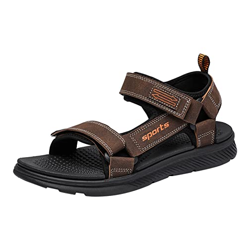 QUINTRA Flache Sandalen für Herren, modisch und bequem, mit weichem Boden, Strandsandalen, weiche Sandalen Ski Schuhe Herren 47 von QUINTRA