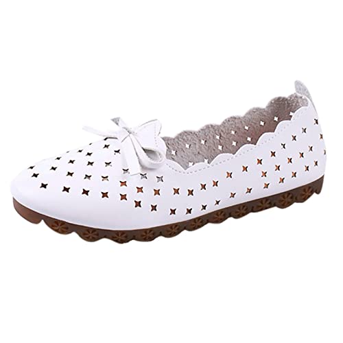 QUINTRA Frühling und Sommer weiche Sohlen ausgehöhlte Mutterschuhe Damenschuhe mit flachen Sohlen Neon Grüne Schuhe Damen von QUINTRA