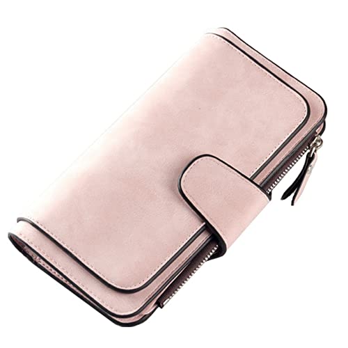 QUINTRA Mode Frauen Brieftasche Kupplung Kartenhalter Geldbörse Dame Lange Handtasche Multi Card Buckle Wallet Schlüsselband Mädchen Glitzer (B, One Size) von QUINTRA