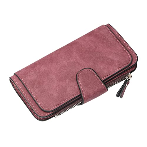 QUINTRA Mode Frauen Brieftasche Kupplung Kartenhalter Geldbörse Dame Lange Handtasche Multi Card Buckle Wallet Schlüsselband Mädchen Glitzer (F, One Size) von QUINTRA