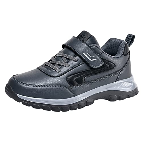 QUINTRA Mode Männer Sportschuhe flach rutschfest wasserdicht schnüren bequem einfarbig einfachen Stil Herren Industrie & Handwerk Schuhe (Grey, 41) von QUINTRA