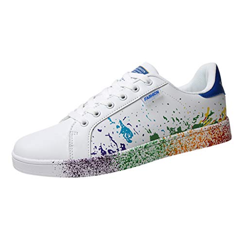 QUINTRA Paar Bunte weiße Schuhe Herren Sport Board Schuhe Turnschuhe Regenbogen Schuhe Damen von QUINTRA