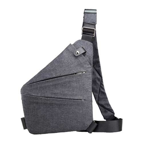 QUINTRA Persönliche Taschentasche für Reisen Persönliche Taschentasche für Männer Persönliche Flex-Tasche Schärpentasche, rechte Schultertasche Taschen Damen Original (Grey, One Size) von QUINTRA