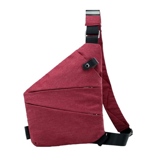 QUINTRA Persönliche Taschentasche für Reisen Persönliche Taschentasche für Männer Persönliche Flex-Tasche Schärpentasche, rechte Schultertasche Taschen Damen Original (Wine, One Size) von QUINTRA