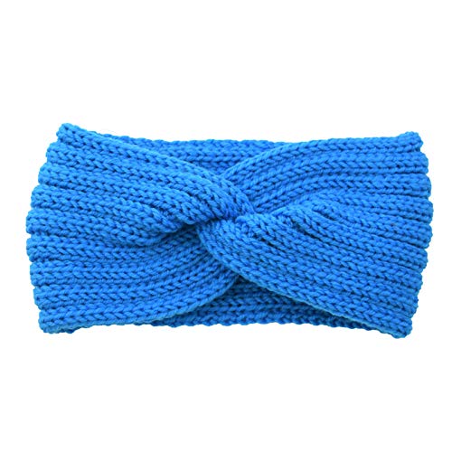 Winter Strick weiches Headband Stretch Frauen Headband Headband Schwitzen Kleidung (Blue, One size) von QUINTRA