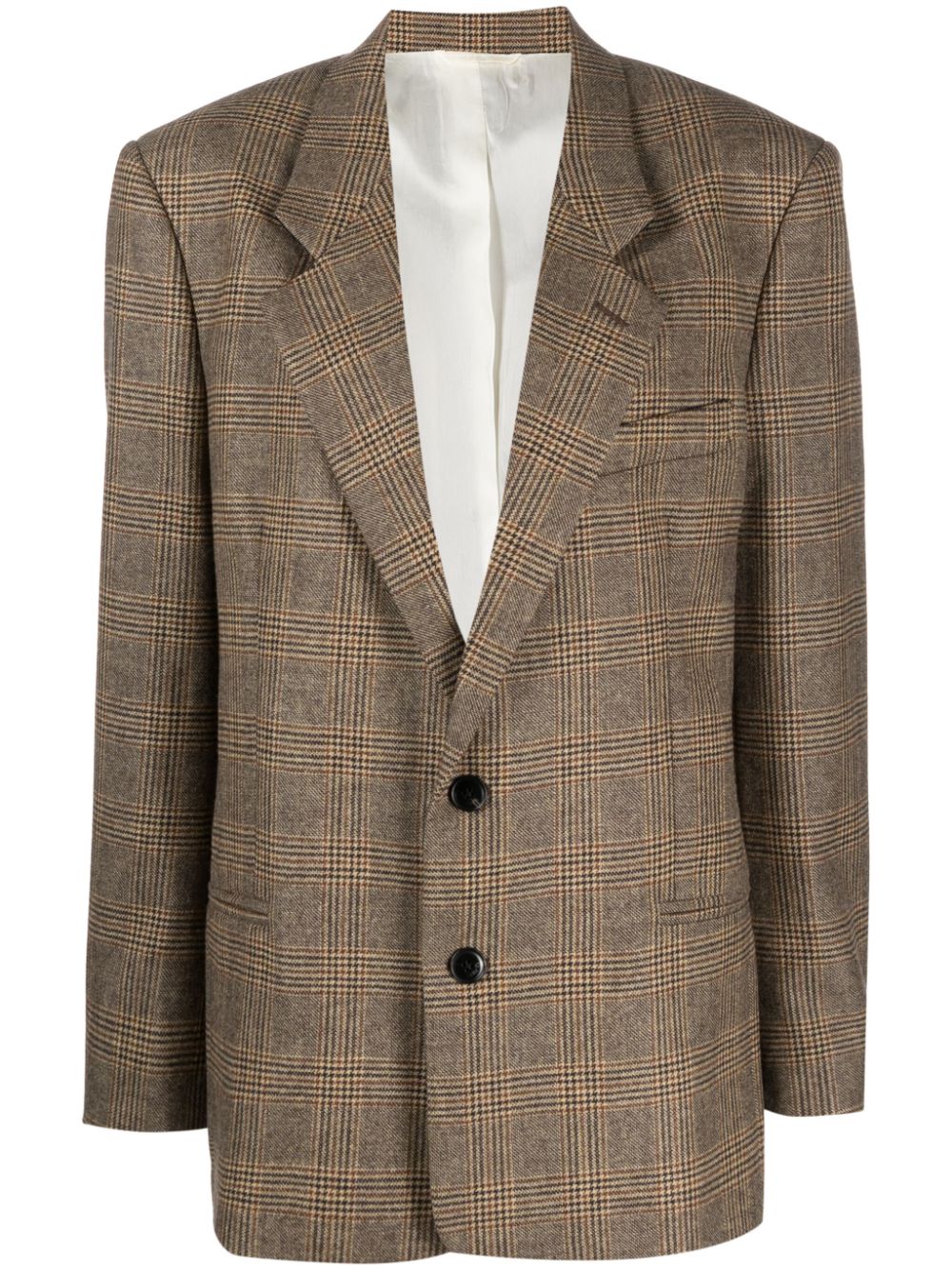 QUIRA Karierter Blazer mit Gürtel - Braun von QUIRA