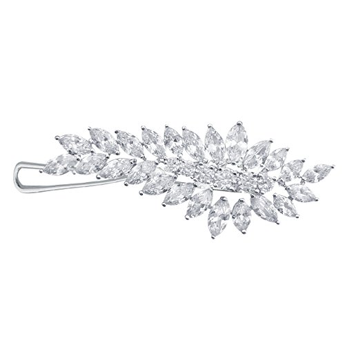 QUKE Damen Zirkonia Kristall Haar Clip Haarnadel Strass Braut Hochzeit Haarspangen Schmuck Kopfschmuck Haar Accessoires von QUKE