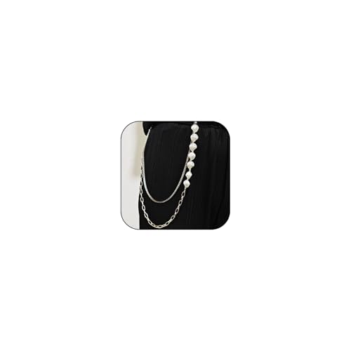 Hosenkette für Herren, geschichtete Perlen, Perlen, Geldbörse, Kette, Statement, Punk, Hip-Hop, Vintage-Schmuck-Zubehör, 1, Zinklegierung, Kein Edelstein von QUMAOJEW