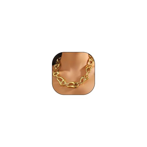 QUMAOJEW Klobige kubanische Halskette für Damen, Punk, große Gliederkette, dicke Halskette, Schmuck, oadjustable, Legierter Stahl, Kein Edelstein QUMAOJEW Klobige kubanische Halskette für Damen, Punk, große Gliederkette, dicke Halskette, Schmuck, oadjustable, Legierter Stahl, Kein Edelstein von QUMAOJEW