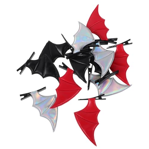 QUMIIRITY 12stücke Pu Fledermaus-haarklammern Für Damen Stilvolle Teufelsflügel-haarspangen Accessoires Für Partys Festivals Und Alltag von QUMIIRITY