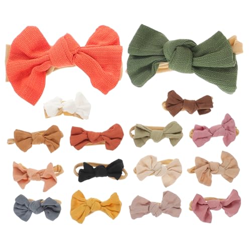 QUMIIRITY 16stücke Teiliges Elastischer Haargummis Mit Schleife Niedliche Und Bequeme Haarties Aus Weichem Für Frauen Und Mädchen Für Jeden Anlass Bunten Farben Für Süße Frisuren von QUMIIRITY