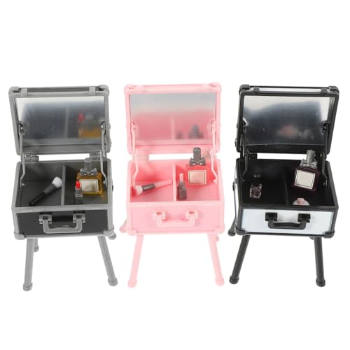 QUMIIRITY 3 Stück Teiliges Schminkbox mit Lippenstift und Parfüm Realistische Dekoration für Puppenhäuser und Schreibtisch für Sammler von QUMIIRITY