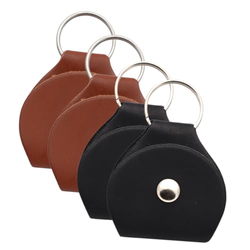 QUMIIRITY 4 Stück Guitar Pick Aufbewahrungstasche Teiliges Stabiler Gitarren Pick Organizer mit Schlüsselring für Gitarrenplektren und Zubehör von QUMIIRITY