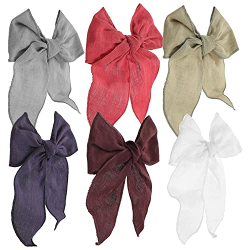 QUMIIRITY 6stücke Teiliges Vintage Haarschleifen Für Frauen Große Haarspangen Mit Metallclip Bequeme Haaraccessoires Für Mädchen Design Verschiedenen Farben von QUMIIRITY