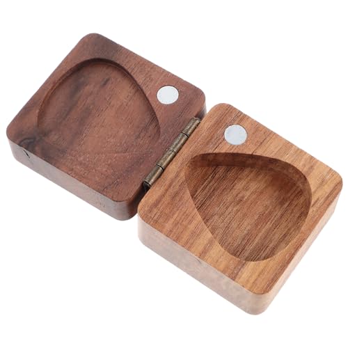 QUMIIRITY Holzplektrum-Box Für Gitarrenplektren Aufbewahrungs-etui Aus Holz Für Akustikgitarre Plektrum-Halter Organizer Für Ukulelenplektren von QUMIIRITY
