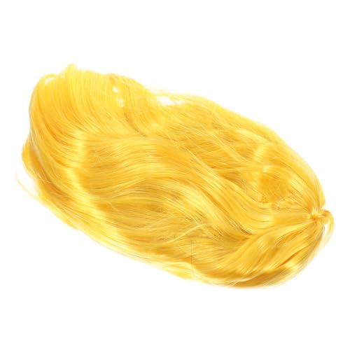 QUMIIRITY Kurze Gelbe Perücke Für Erwachsene Charmante Cosplay Perücke Für Kostümpartys Halloween Karneval Und Mehr Vielseitiges Haar-accessoire Für Jedes Fest von QUMIIRITY
