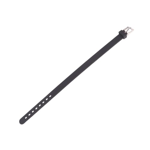 QUMIIRITY Silikonarmband Schwarz Haltbares Gummiband mit Verstellbaren Löchern Flexible Armbänder für Mädchen und Jungen als Party und Gruppenzubehör von QUMIIRITY