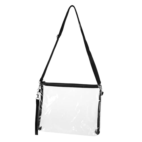 QUMIIRITY Transparent Verstellbare Crossbody Bag mit Reißverschluss Stadion und Konzertzugelassene Durchsichtige Umhängetasche für Frauen Leichte Multifunktionale Handtasche für Alltag und von QUMIIRITY