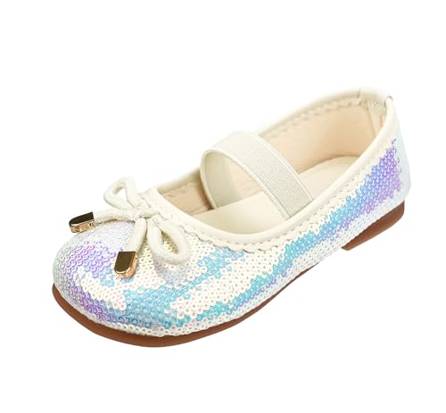 QUNUNOIRE-Prinzessin Schuhe Mädchen Glitzer Schuhe Kinder Pailletten Mary Jane Schuhe Sandalen Elegante Bunt 30 von QUNUNOIRE