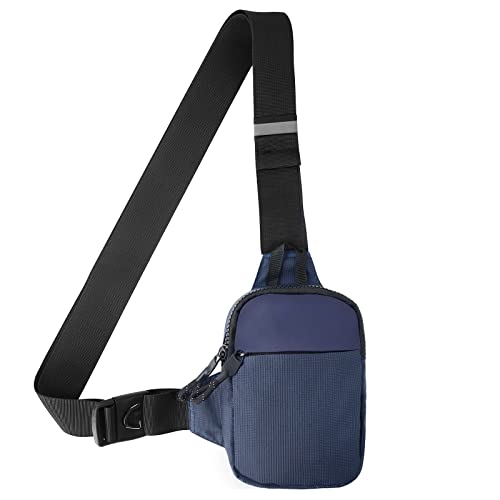 Sling Chest Crossbody Bag, Wasserdicht Schultertasche, Anti-Diebstahl umhängetaschen Herren,Crossbody Bag Backpack für Männer und Frauen, die Outdoor-Sportarten wandern (Blau) von QUTHZZHY