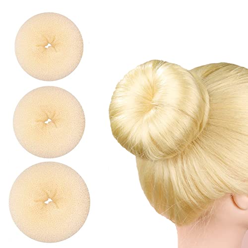 Donut-Haarstyling-Werkzeug für Haarknoten, für Chignon, für Damen, Mädchen, Größe L + M + S, 3 Stück von QUUPY