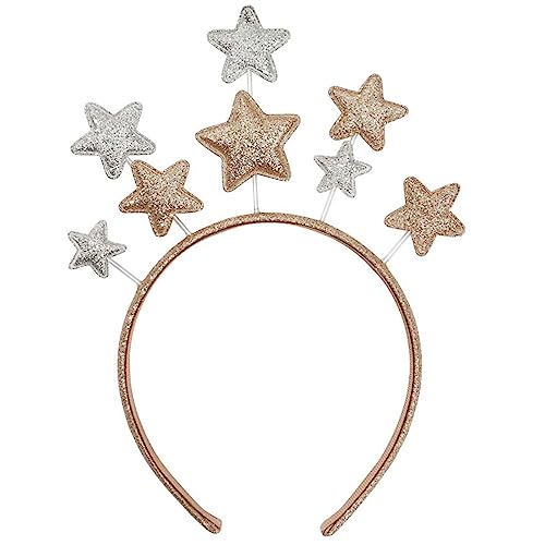 Glitter Stern Stirnband Nettes Haar Hoop Headwear Party Krone Tiara Kopfstück Funkelnde Kleinkind Paillette Geschenk Haarband für Kinder Frauen Mädchen von QUUPY