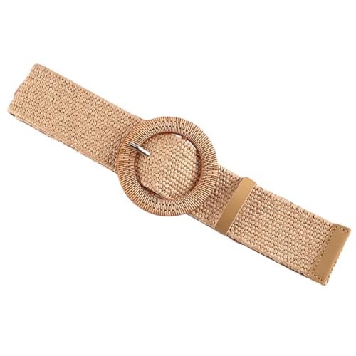 QUUPY Stroh Gewebter Taillengürtel Elastisch Geflochtener Taillengürtel Boho Geflochtener Gürtel Sommer Strandkleid Gürtel mit runder Schnalle für Damenkleider QUUPY Stroh Gewebter Taillengürtel Elastisch Geflochtener Taillengürtel Boho Geflochtener Gürtel Sommer Strandkleid Gürtel mit runder Schnalle für Damenkleider von QUUPY