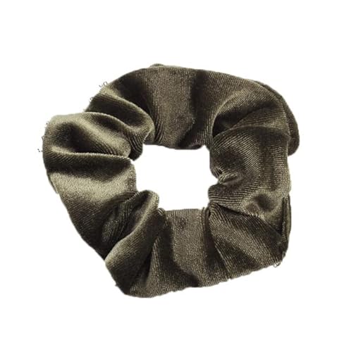 QUVLOTIAZJ 34 Farben Korea Velvet Scrunchies Elastische Haarbänder Einfarbige Kopfbedeckungen Frauen Mädchen Plissee Scrunchie Pferdeschwanz Haarschmuck von QUVLOTIAZJ