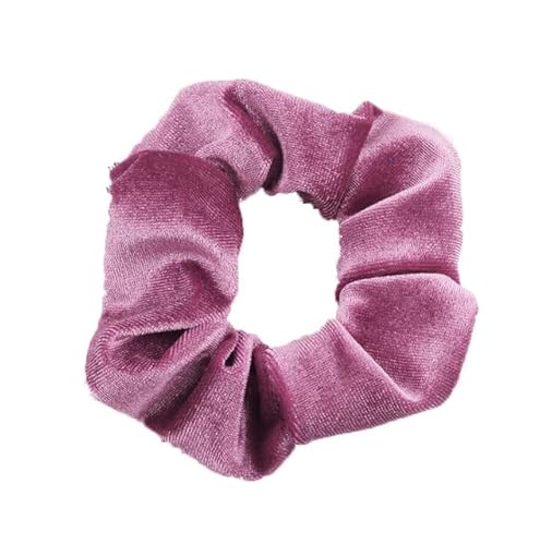 QUVLOTIAZJ 34 Farben Korea Velvet Scrunchies Elastische Haarbänder Einfarbige Kopfbedeckungen Frauen Mädchen Plissee Scrunchie Pferdeschwanz Haarschmuck von QUVLOTIAZJ