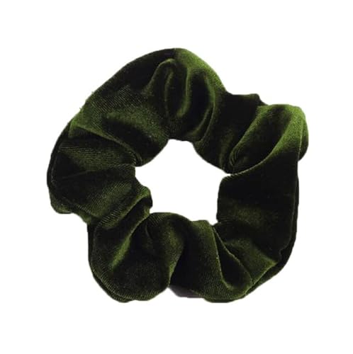 QUVLOTIAZJ 34 Farben Korea Velvet Scrunchies Elastische Haarbänder Einfarbige Kopfbedeckungen Frauen Mädchen Plissee Scrunchie Pferdeschwanz Haarschmuck von QUVLOTIAZJ